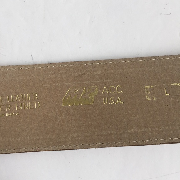 VINTAGE MZ ACC USA ANIMAL PRINT LEATHER BELT - Picture 9 of 10